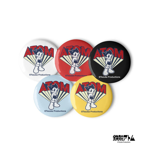 Set of pin buttons [ATM] VINTAGE ATOM