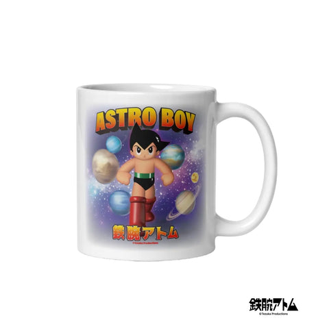 White glossy mug [ATM] 3D VINTAGE ATOM