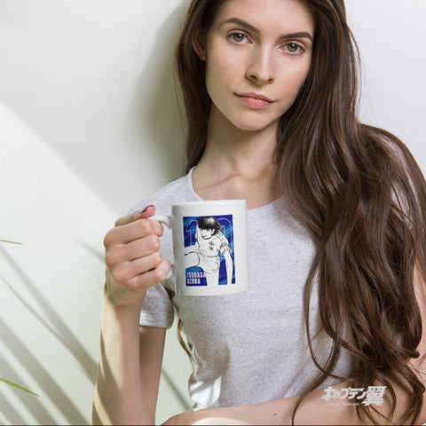 White glossy mug [CPT] TSUBASA Close up