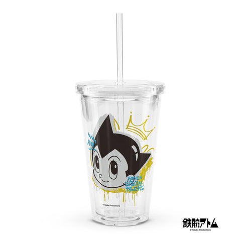 Clear plastic tumbler [ATM] GRAFFITI ATOM