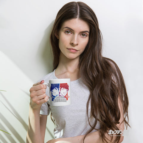 Taza blanca brillante [CPT] TSUBASA Tsubasa y Kojiro