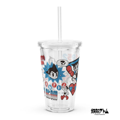 Clear plastic tumbler [ATM] STICKERS ATOM