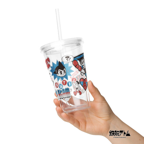 Clear plastic tumbler [ATM] STICKERS ATOM