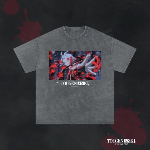 Washed Oversized Cotton T-Shirt [TOUGEN ANKI] Scene-shot 2