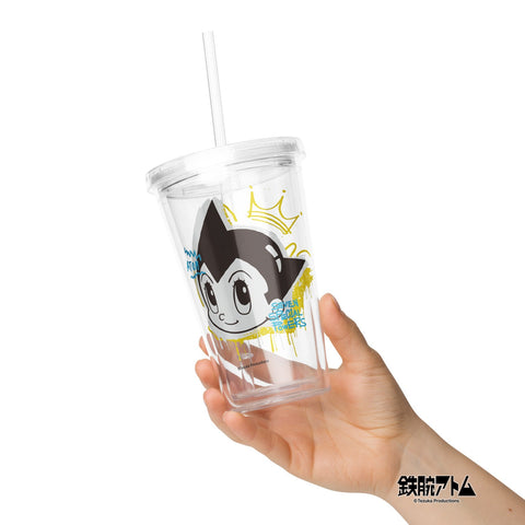 Clear plastic tumbler [ATM] GRAFFITI ATOM