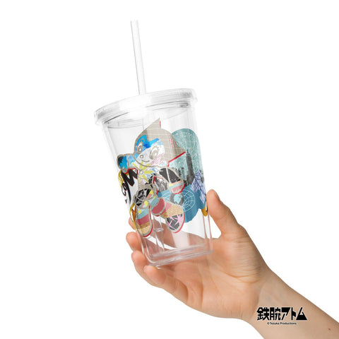 Clear plastic tumbler [ATM] OVERLAY ATOM