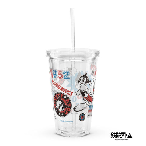 Clear plastic tumbler [ATM] STICKERS ATOM
