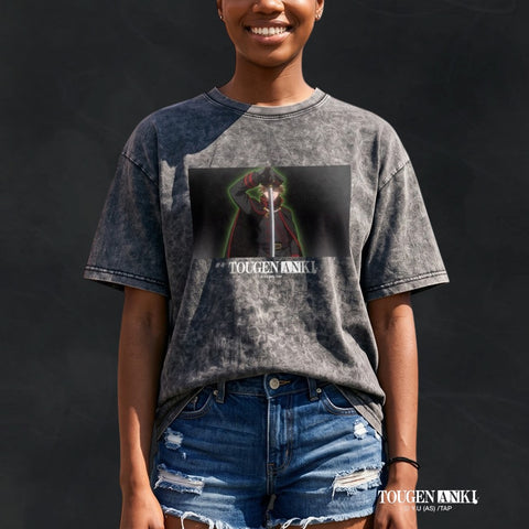Washed Oversized Cotton T-Shirt [TOUGEN ANKI] Scene-shot 4