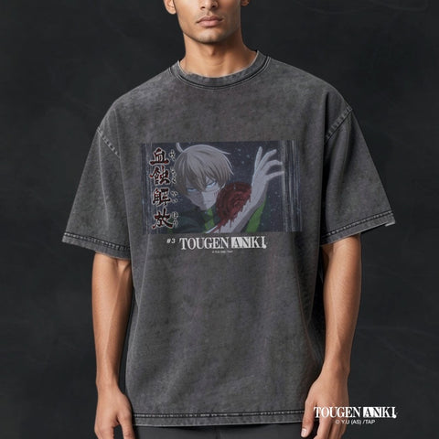 Washed Oversized Cotton T-Shirt [TOUGEN ANKI] Scene-shot 3