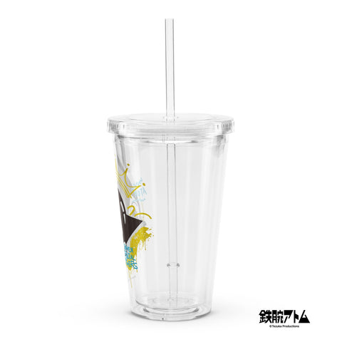 Clear plastic tumbler [ATM] GRAFFITI ATOM