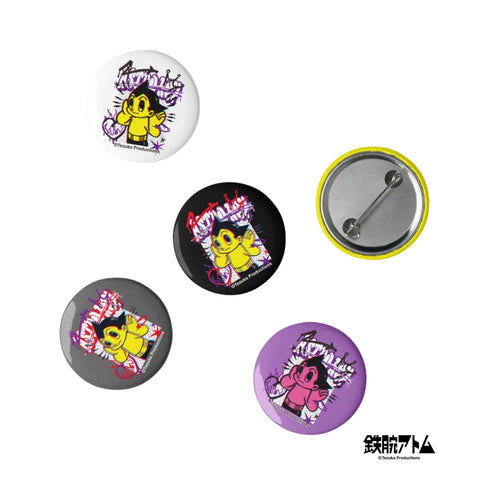 Set of pin buttons [ATM] MISREGISTRATION ATOM