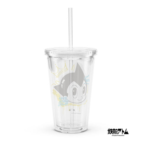 Clear plastic tumbler [ATM] GRAFFITI ATOM