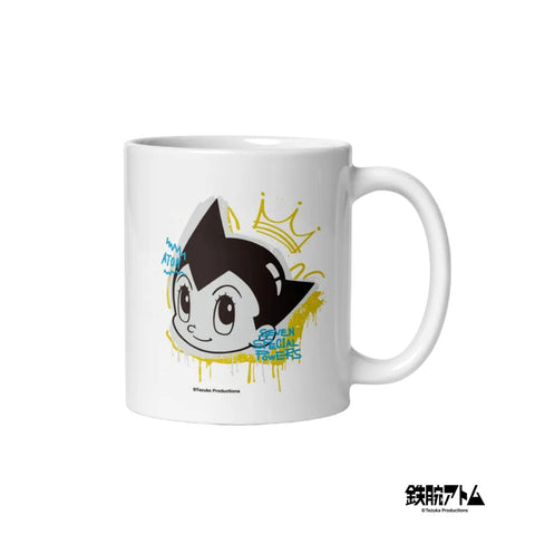White glossy mug [ATM] GRAFFITI ATOM