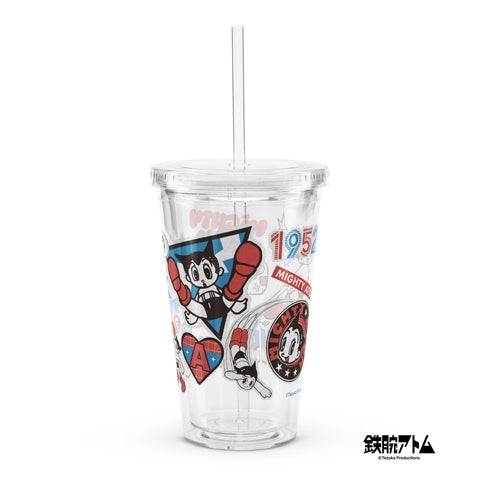 Clear plastic tumbler [ATM] STICKERS ATOM