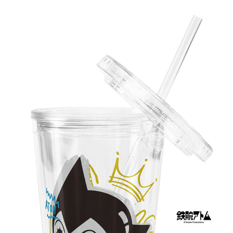 Clear plastic tumbler [ATM] GRAFFITI ATOM