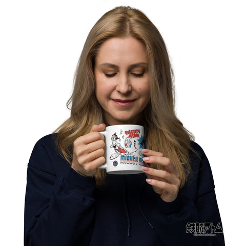 White glossy mug [ATM] STICKERS ATOM