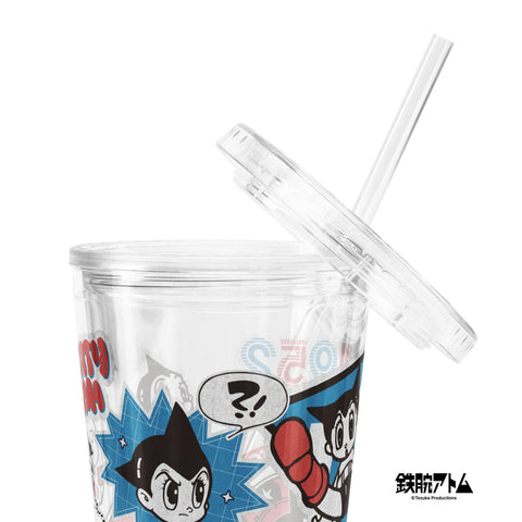 Clear plastic tumbler [ATM] STICKERS ATOM