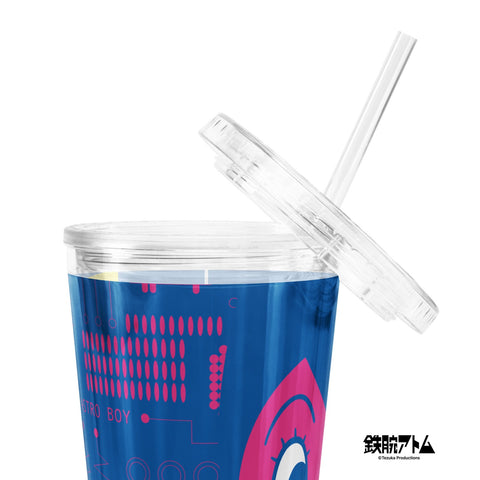 Clear plastic tumbler [ATM] CLOSE UP ATOM