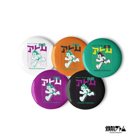 Set of pin buttons [ATM] RUN ATOM