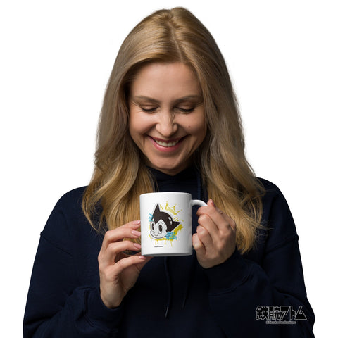 White glossy mug [ATM] GRAFFITI ATOM