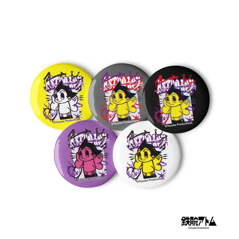 Set of pin buttons [ATM] MISREGISTRATION ATOM
