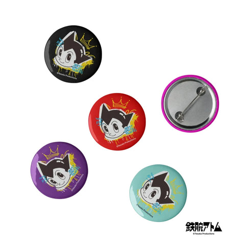 Set of pin buttons [ATM] GRAFFITI ATOM