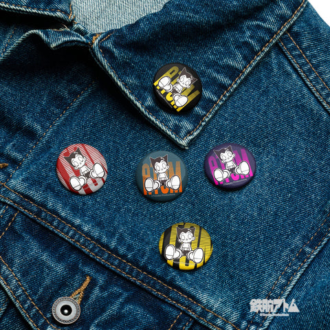 Set of pin buttons [ATM] SLEEP ATOM