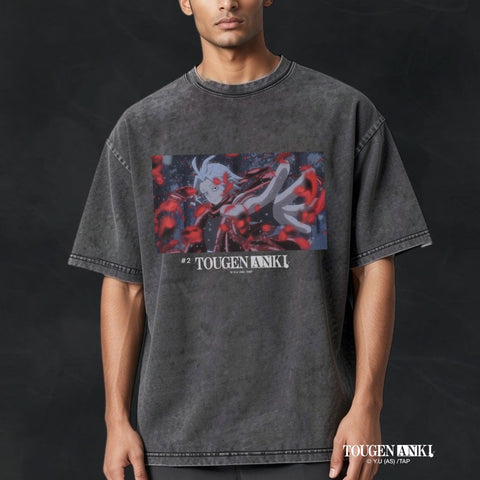 Washed Oversized Cotton T-Shirt [TOUGEN ANKI] Scene-shot 2