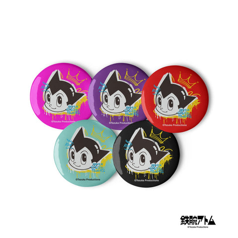 Set of pin buttons [ATM] GRAFFITI ATOM