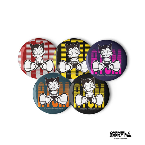 Set of pin buttons [ATM] SLEEP ATOM