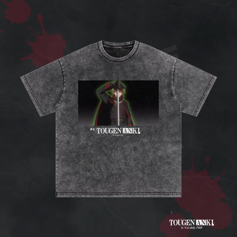 Washed Oversized Cotton T-Shirt [TOUGEN ANKI] Scene-shot 4