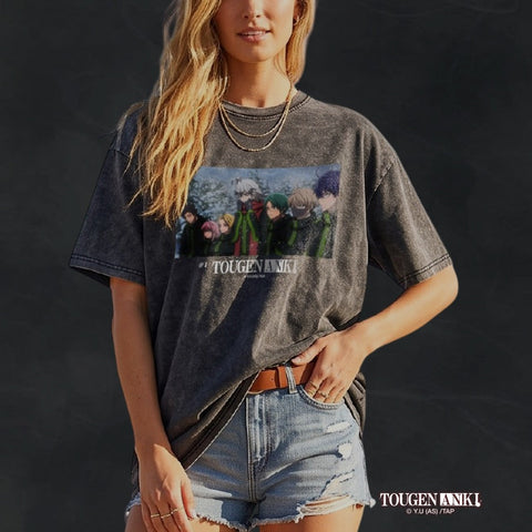 Washed Oversized Cotton T-Shirt [TOUGEN ANKI] Scene-shot 1