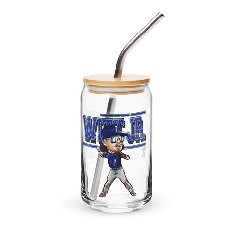 Can-shaped glass [500L] Bobby Witt Jr. Kansas City Cartoon