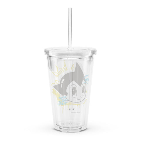 Clear plastic tumbler [ATM] GRAFFITI ATOM