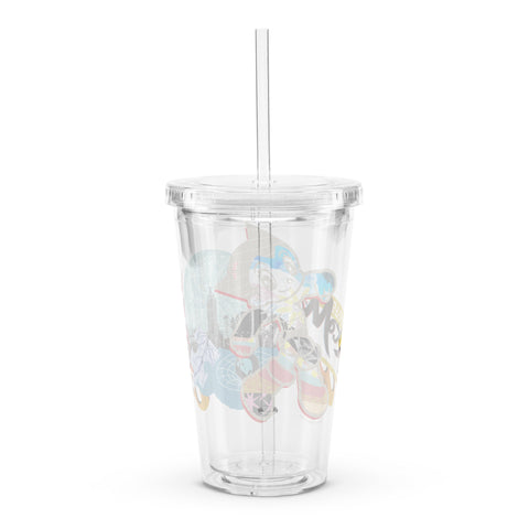 Clear plastic tumbler [ATM] OVERLAY ATOM