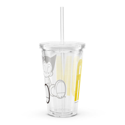 Clear plastic tumbler [ATM] SLEEP ATOM