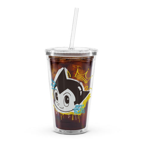Clear plastic tumbler [ATM] GRAFFITI ATOM