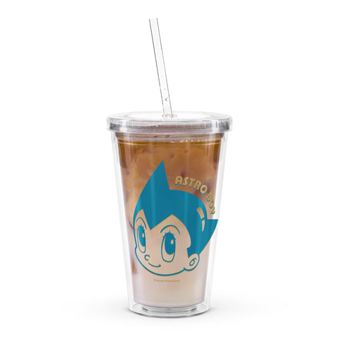 Clear plastic tumbler [ATM] FACE ATOM