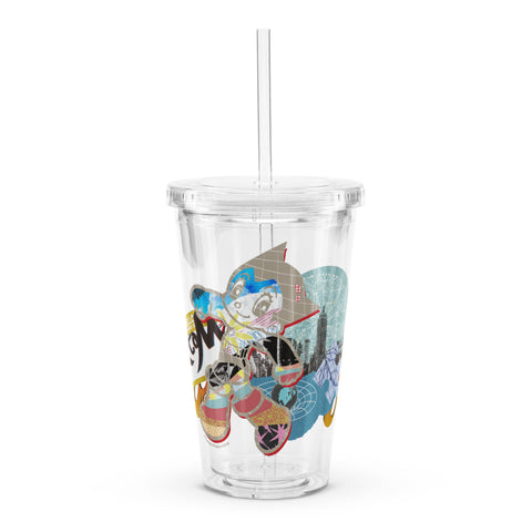 Clear plastic tumbler [ATM] OVERLAY ATOM