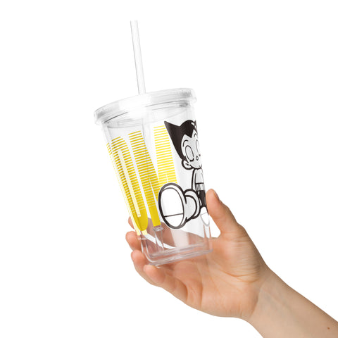 Clear plastic tumbler [ATM] SLEEP ATOM