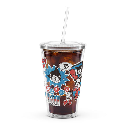 Clear plastic tumbler [ATM] STICKERS ATOM