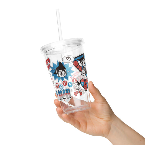 Clear plastic tumbler [ATM] STICKERS ATOM