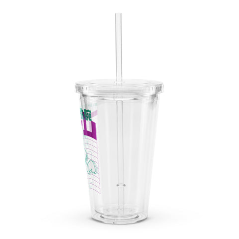 Clear plastic tumbler [ATM] RUN ATOM