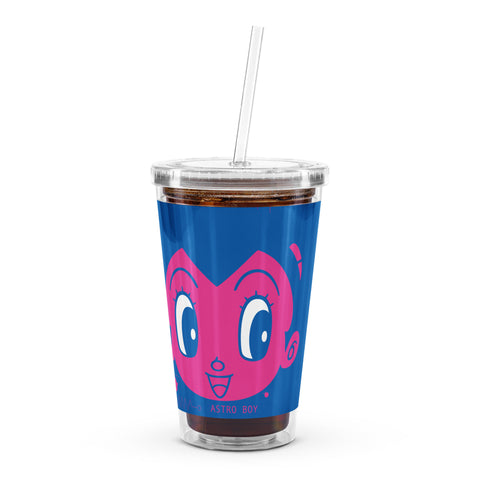 Clear plastic tumbler [ATM] CLOSE UP ATOM