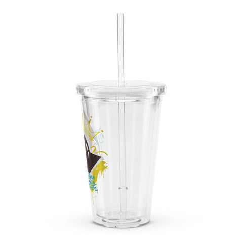 Clear plastic tumbler [ATM] GRAFFITI ATOM