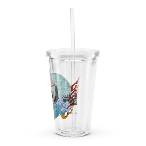 Clear plastic tumbler [ATM] OVERLAY ATOM