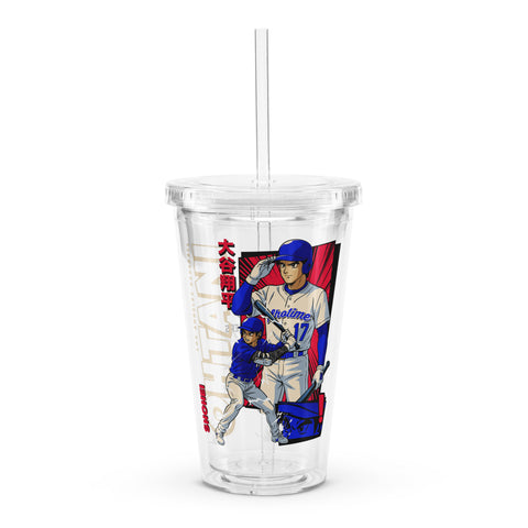 Clear plastic tumbler [500L] Shohei Ohtani Los Angeles D Anime
