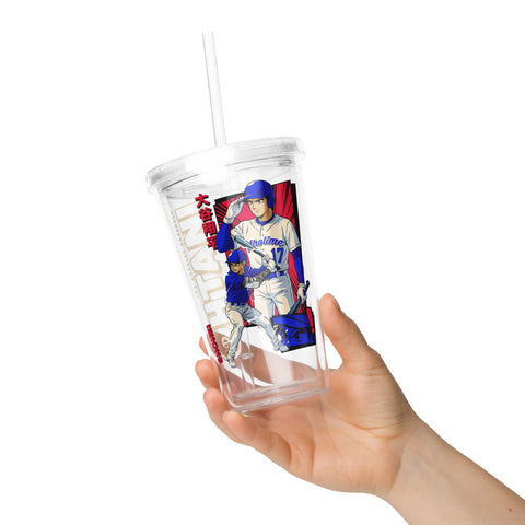 Clear plastic tumbler [500L] Shohei Ohtani Los Angeles D Anime