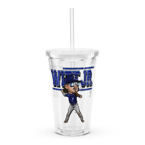Clear plastic tumbler [500L] Bobby Witt Jr. Kansas City Cartoon
