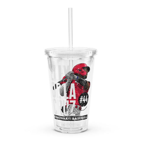 Clear plastic tumbler [500L] Elly De La Cruz Cincinnati Player Name